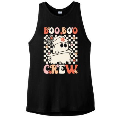 Groovy Boo Boo Crew Nurse Ghost Paramedic Emt Ems Halloween Ladies PosiCharge Tri-Blend Wicking Tank