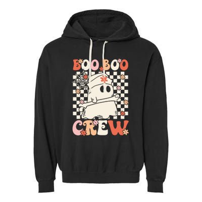 Groovy Boo Boo Crew Nurse Ghost Paramedic Emt Ems Halloween Garment-Dyed Fleece Hoodie