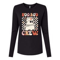 Groovy Boo Boo Crew Nurse Ghost Paramedic Emt Ems Halloween Womens Cotton Relaxed Long Sleeve T-Shirt