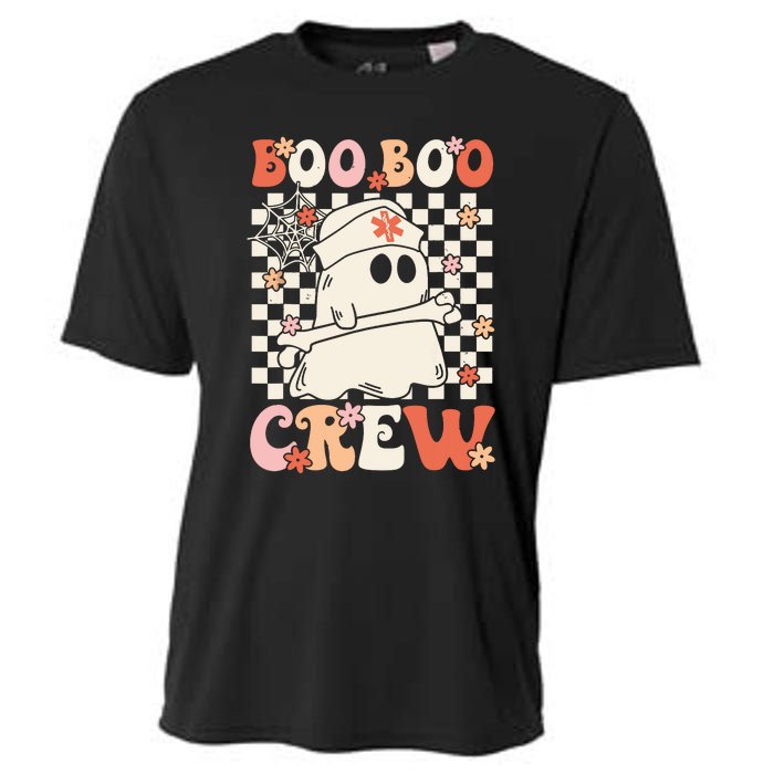 Groovy Boo Boo Crew Nurse Ghost Paramedic Emt Ems Halloween Cooling Performance Crew T-Shirt