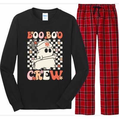 Groovy Boo Boo Crew Nurse Ghost Paramedic Emt Ems Halloween Long Sleeve Pajama Set