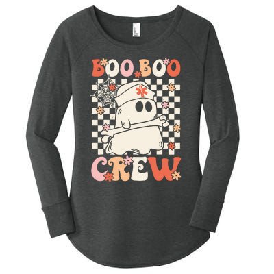 Groovy Boo Boo Crew Nurse Ghost Paramedic Emt Ems Halloween Women's Perfect Tri Tunic Long Sleeve Shirt