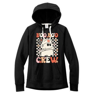 Groovy Boo Boo Crew Nurse Ghost Paramedic Emt Ems Halloween Women's Fleece Hoodie