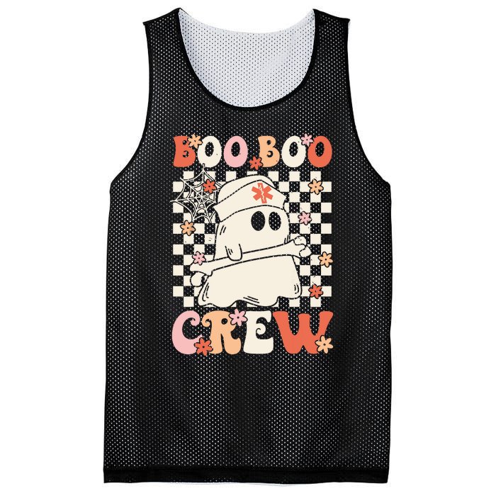 Groovy Boo Boo Crew Nurse Ghost Paramedic Emt Ems Halloween Mesh Reversible Basketball Jersey Tank