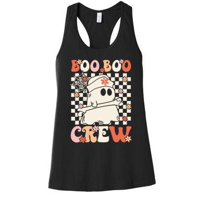 Groovy Boo Boo Crew Nurse Ghost Paramedic Emt Ems Halloween Women's Racerback Tank