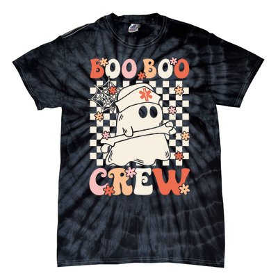 Groovy Boo Boo Crew Nurse Ghost Paramedic Emt Ems Halloween Tie-Dye T-Shirt