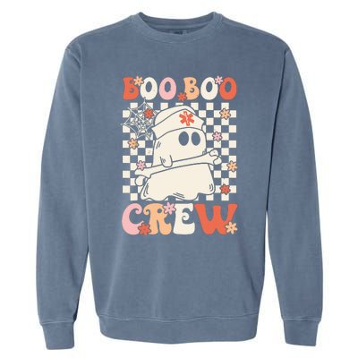 Groovy Boo Boo Crew Nurse Ghost Paramedic Emt Ems Halloween Garment-Dyed Sweatshirt