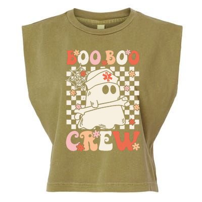 Groovy Boo Boo Crew Nurse Ghost Paramedic Emt Ems Halloween Garment-Dyed Women's Muscle Tee