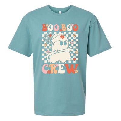 Groovy Boo Boo Crew Nurse Ghost Paramedic Emt Ems Halloween Sueded Cloud Jersey T-Shirt