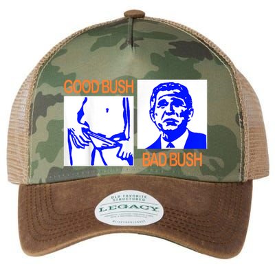 Good Bush Bad Bush Funny Legacy Tie Dye Trucker Hat