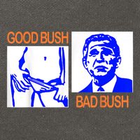 Good Bush Bad Bush Funny Cotton Canvas Backpack