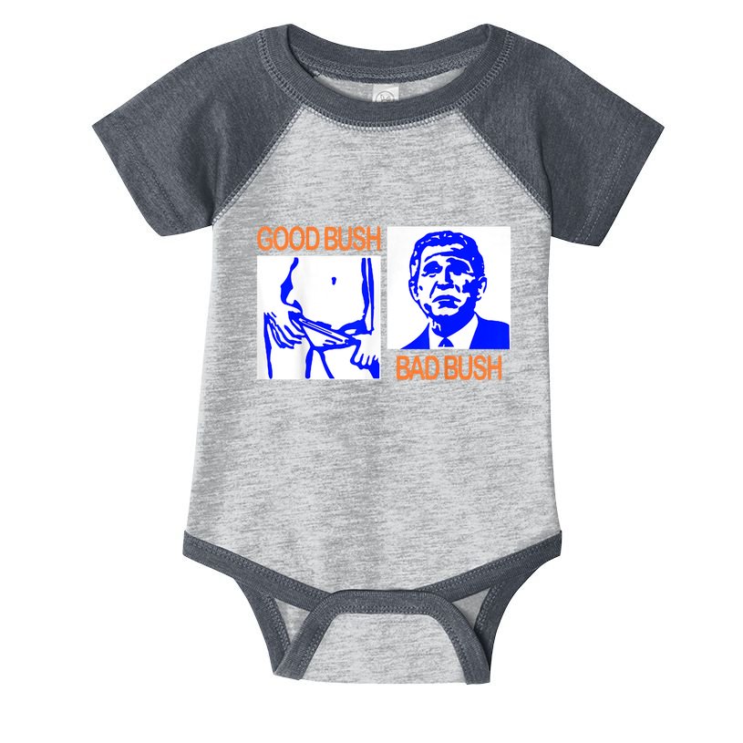 Good Bush Bad Bush Funny Infant Baby Jersey Bodysuit