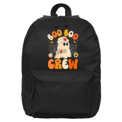 Groovy Boo Boo Crew Nurse Funny Ghost Women Halloween Nurse 16 in Basic Backpack