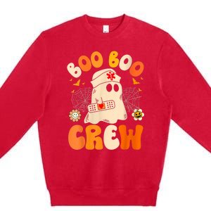 Groovy Boo Boo Crew Nurse Funny Ghost Women Halloween Nurse Premium Crewneck Sweatshirt