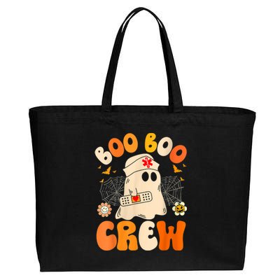 Groovy Boo Boo Crew Nurse Funny Ghost Women Halloween Nurse Cotton Canvas Jumbo Tote