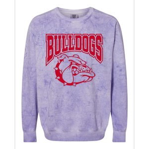 Go Bulldog Bulldog School Sports Team Mascot Game Day Colorblast Crewneck Sweatshirt