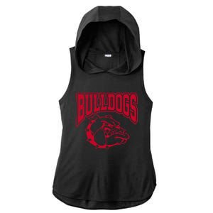 Go Bulldog Bulldog School Sports Team Mascot Game Day Ladies PosiCharge Tri-Blend Wicking Draft Hoodie Tank