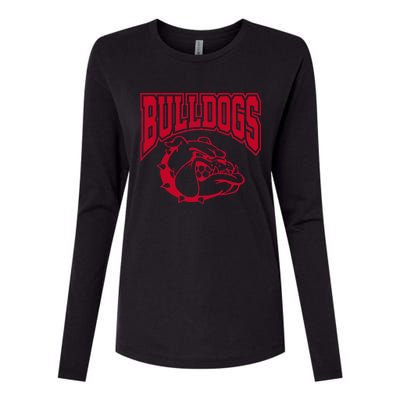 Go Bulldog Bulldog School Sports Team Mascot Game Day Womens Cotton Relaxed Long Sleeve T-Shirt