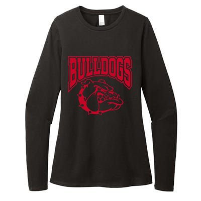 Go Bulldog Bulldog School Sports Team Mascot Game Day Womens CVC Long Sleeve Shirt