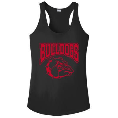 Go Bulldog Bulldog School Sports Team Mascot Game Day Ladies PosiCharge Competitor Racerback Tank