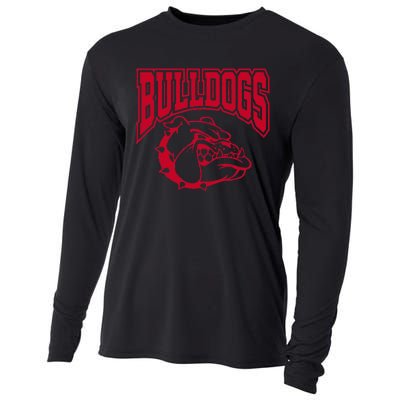 Go Bulldog Bulldog School Sports Team Mascot Game Day Cooling Performance Long Sleeve Crew