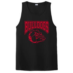 Go Bulldog Bulldog School Sports Team Mascot Game Day PosiCharge Competitor Tank