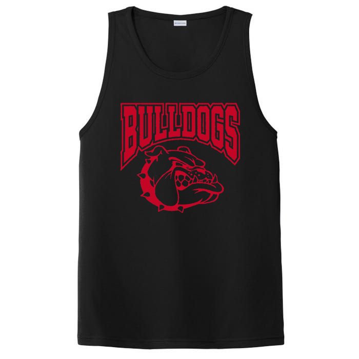 Go Bulldog Bulldog School Sports Team Mascot Game Day PosiCharge Competitor Tank