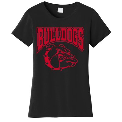 Go Bulldog Bulldog School Sports Team Mascot Game Day Women's T-Shirt