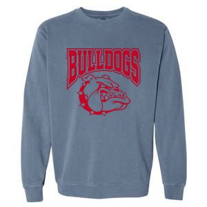 Go Bulldog Bulldog School Sports Team Mascot Game Day Garment-Dyed Sweatshirt