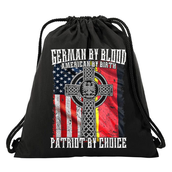 German By Blood American By Birth Patriot By Choice Drawstring Bag