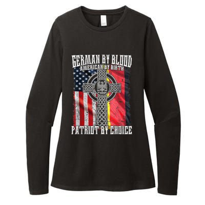 German By Blood American By Birth Patriot By Choice Womens CVC Long Sleeve Shirt