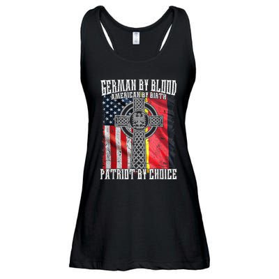 German By Blood American By Birth Patriot By Choice Ladies Essential Flowy Tank