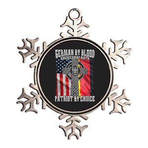 German By Blood American By Birth Patriot By Choice Metallic Star Ornament