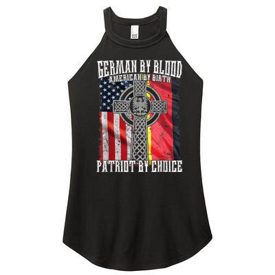 German By Blood American By Birth Patriot By Choice Women’s Perfect Tri Rocker Tank