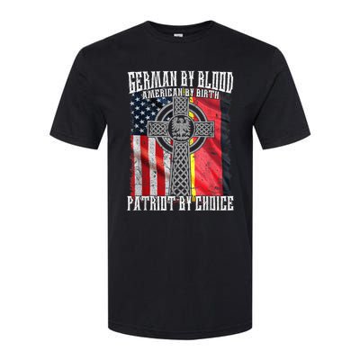 German By Blood American By Birth Patriot By Choice Softstyle CVC T-Shirt