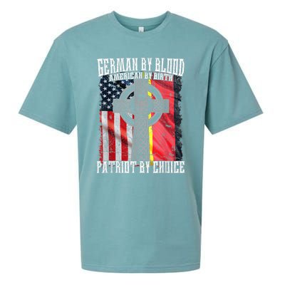 German By Blood American By Birth Patriot By Choice Sueded Cloud Jersey T-Shirt