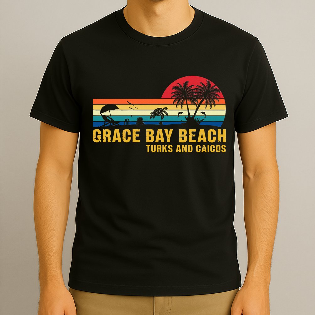 Grace Bay Beach Turks & Caicos Sea Turtle T-Shirt
