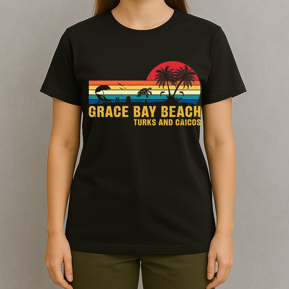 Grace Bay Beach Turks & Caicos Sea Turtle T-Shirt