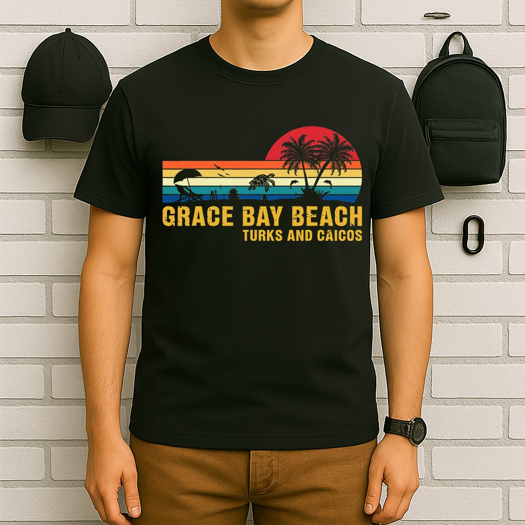 Grace Bay Beach Turks & Caicos Sea Turtle T-Shirt