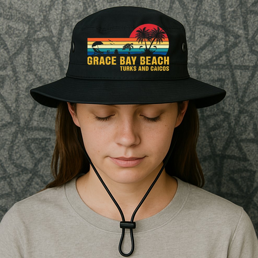 Grace Bay Beach Turks & Caicos Sea Turtle Bucket Hat