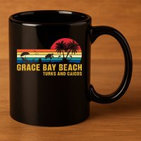 Grace Bay Beach Turks & Caicos Sea Turtle 11oz C Handle Ceramic Mug