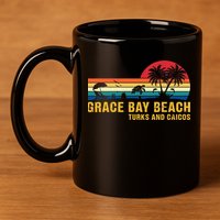Grace Bay Beach Turks & Caicos Sea Turtle 11oz C Handle Ceramic Mug