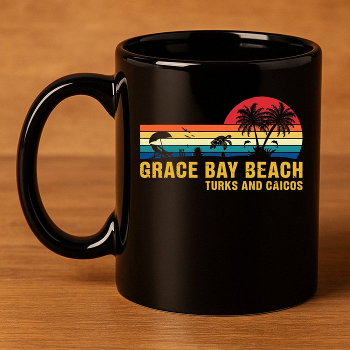 Grace Bay Beach Turks & Caicos Sea Turtle 11oz C Handle Ceramic Mug