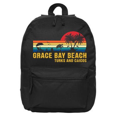 Grace Bay Beach Turks & Caicos Sea Turtle 16 in Basic Backpack