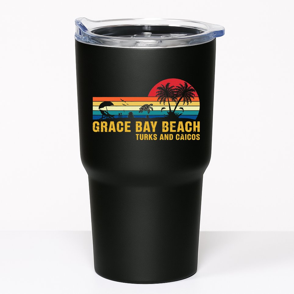 Grace Bay Beach Turks & Caicos Sea Turtle Tumbler