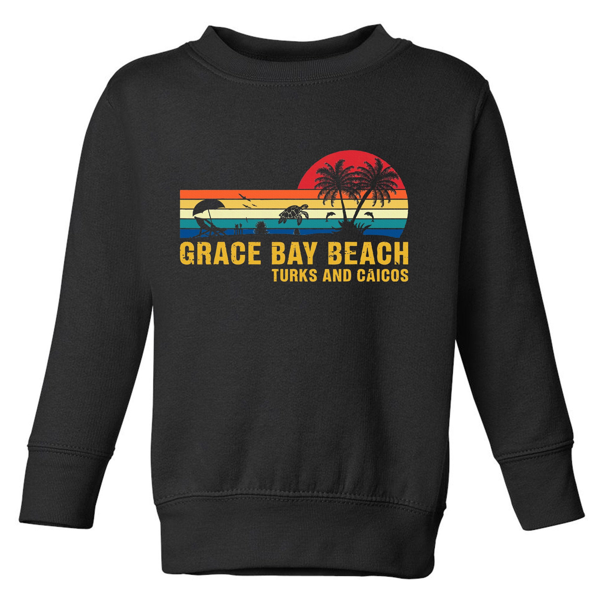 Grace Bay Beach Turks & Caicos Sea Turtle Toddler Sweatshirt