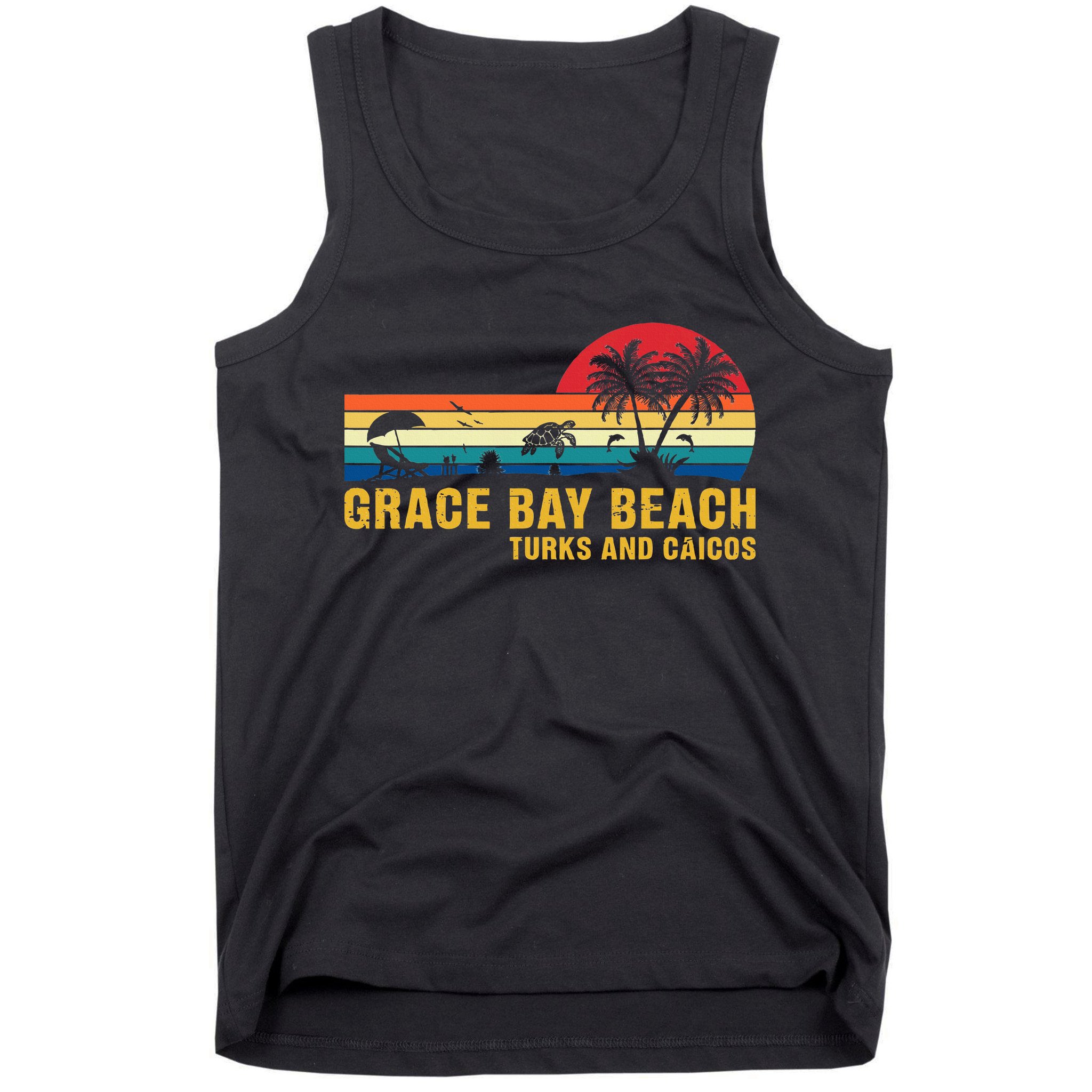 Grace Bay Beach Turks & Caicos Sea Turtle Tank Top