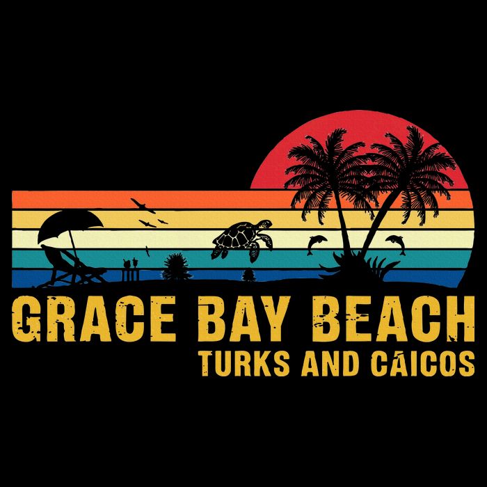 Grace Bay Beach Turks & Caicos Sea Turtle Cropped Pullover Crew