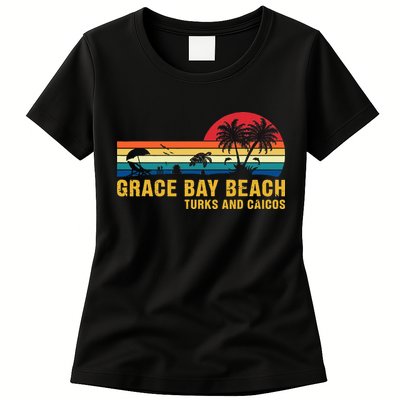 Grace Bay Beach Turks & Caicos Sea Turtle Womens T-Shirt