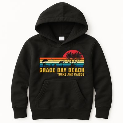 Grace Bay Beach Turks & Caicos Sea Turtle Kids Hoodie